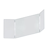Azar Displays Large Tri Fold Clear Acrylic Plexiglass Shield PPE 53.5”x23.5” 176194-100